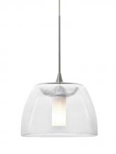 Besa Lighting 1XP-SPURCL-SN - Besa Spur Cord Pendant, Clear, Satin Nickel Finish, 1x35W Halogen