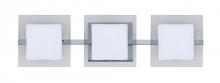 Besa Lighting 3WS-773539-LED-CR - Besa Wall Alex Chrome Opal/Clear 3x5W LED