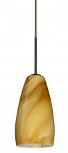 Besa Lighting B-1509HN-MED-BR - Besa Chrissy Pendant For Multiport Canopy Bronze Honey 1x50W B10 Medium Base
