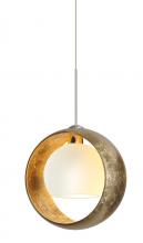 Besa Lighting X-4293GG-SN - Besa Pendant For Multiport Canopy Pogo Satin Nickel Gold/Inner Gold 1x35W Halogen