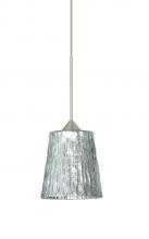 Besa Lighting X-5125SF-SN - Besa Pendant For Multiport Canopy Nico 4 Satin Nickel Stone Silver Foil 1x35W Halogen