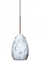 Besa Lighting XP-1713MG-BR - Besa Pendant Pera 6 Bronze Marble Grigio 1x50W Halogen