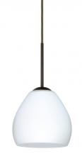 Besa Lighting 1BC-412207-BR - Besa Bolla Pendant Bronze Opal Matte 1x50W Candelabra