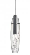 Besa Lighting 1XP-1688WW-LED-SN - Besa Pendant Willow Satin Nickel Crystals 1x3W LED