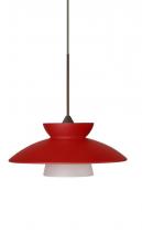 Besa Lighting 1XC-271831-LED-BR - Besa Pendant Trilo 7 Bronze Red Matte 1x5W LED