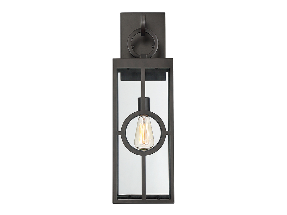 Lauren 1-Light Outdoor Wall Lantern in English Bronze