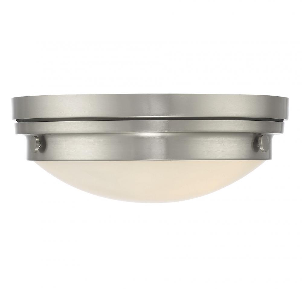 Lucerne 2-Light Ceiling Light in Satin Nickel