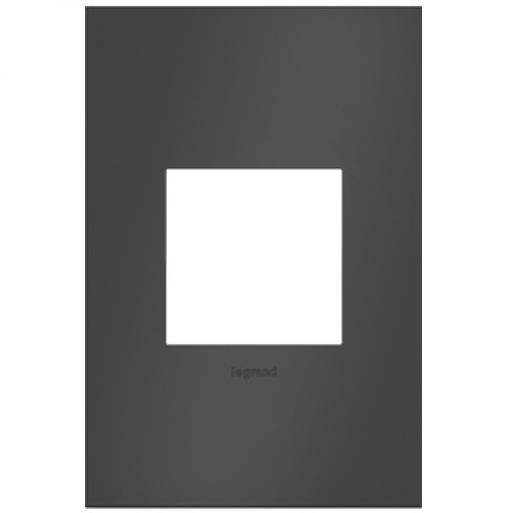 Adorne® Satin Black One-Gang Screwless Wall Plate