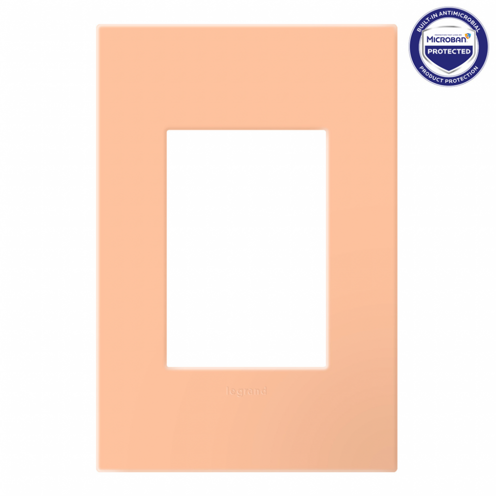 adorne® Peachy One-Gang Screwless Wall Plate with Microban®