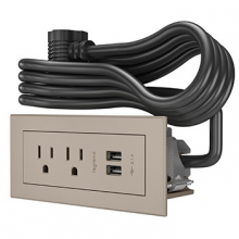 Legrand RDZNI10 - Furniture Power Basic Power Unit with 10' Cord - Nickel