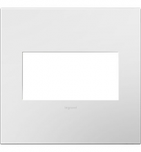 Legrand AWP2GWHW10 - Adorne® Gloss White-on-White Two-Gang Screwless Wall Plate with Microban®