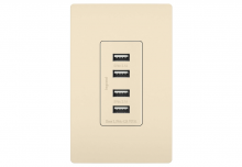 Legrand TM8USB4LACC6 - radiant? Quad USB Charger, Light Almond