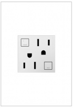 Legrand AGFTR2152W4 - Adorne® 15A Tamper-Resistant Self-Test GFCI Outlet, White