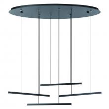 Eglo 205646A - Integrated LED 4 Lt Pendant With a Matte Black Finish and Matte Black light bars