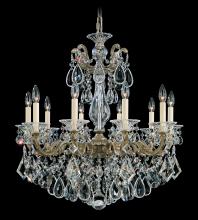 Schonbek 1870 5074-76 - La Scala 10 Light 120V Chandelier in Heirloom Bronze with Clear Heritage Handcut Crystal