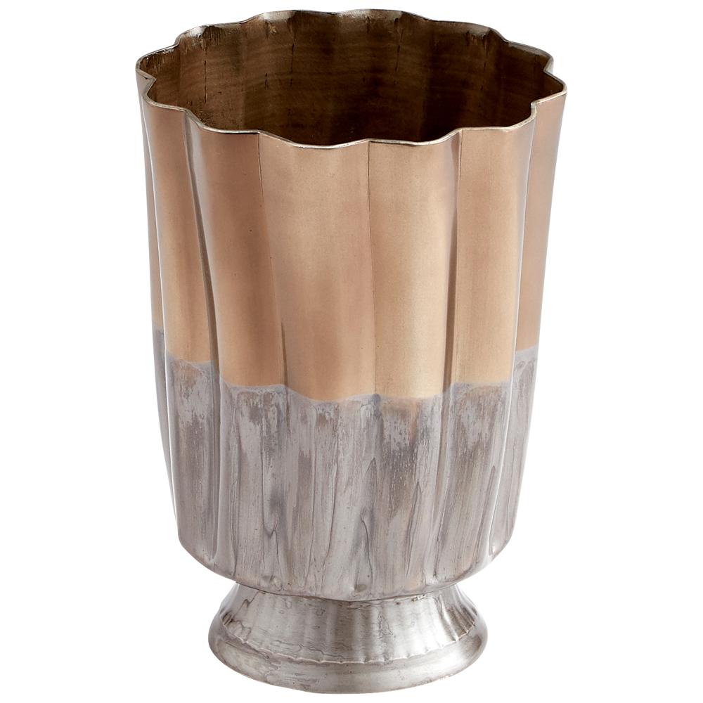 Twin Tones Vase Black And Bronze - Small