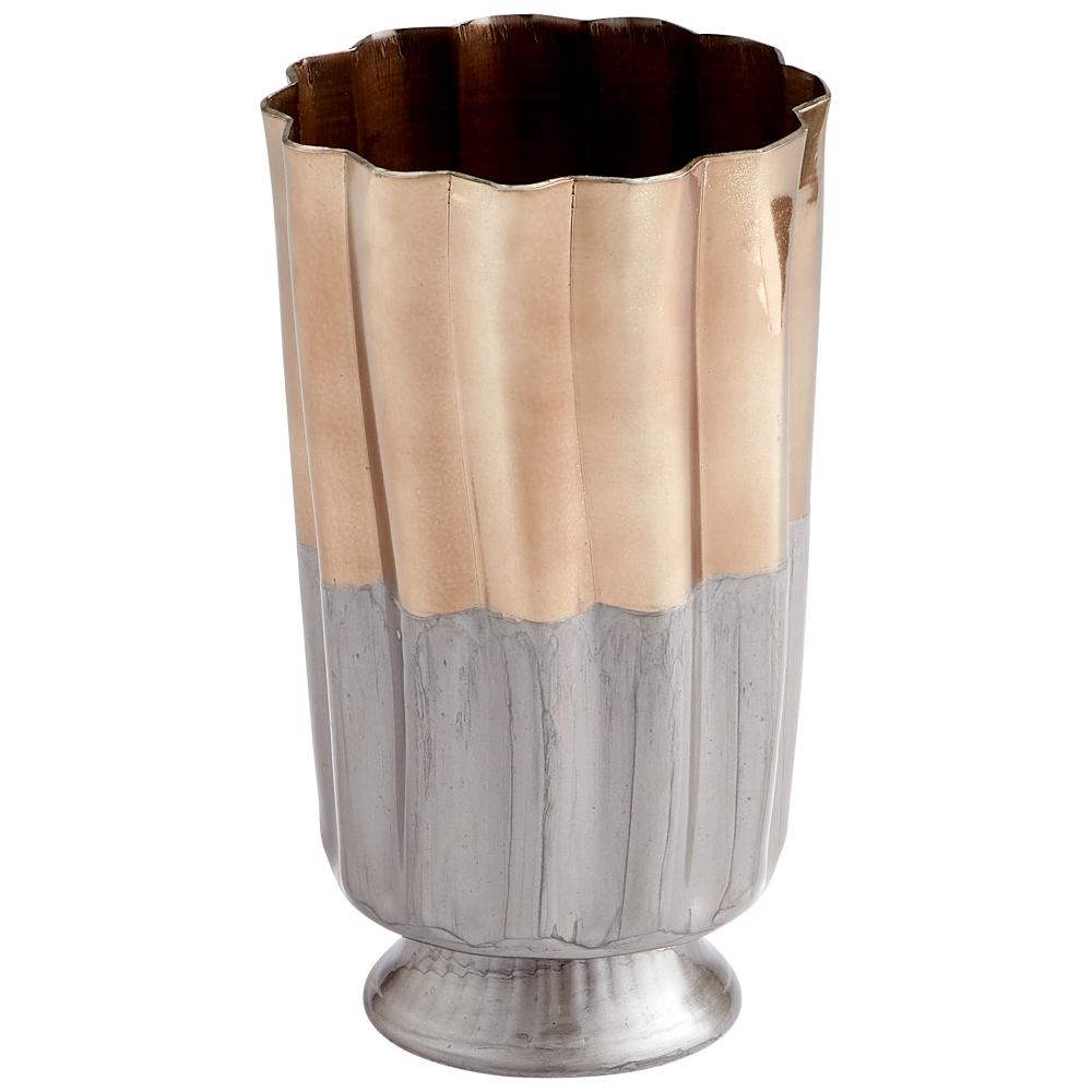 Twin Tones Vase Black And Bronze - Medium