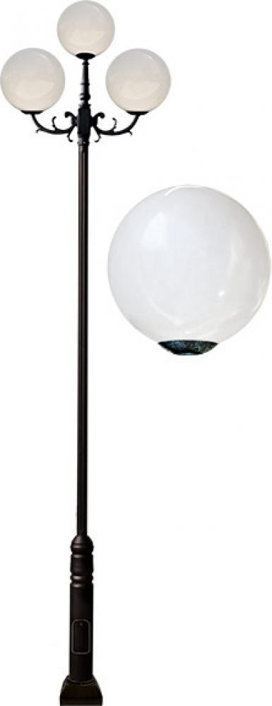 CAST ALUM 18" GLOBE LIGHT FIX 3 X INCAND 120V