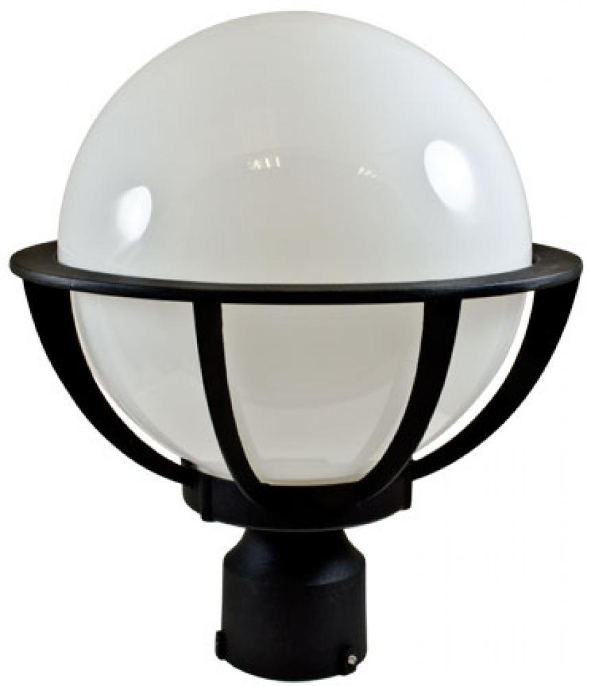 CAST ALUM 10" GLOBE POST TOP FIX LED 16W 120V