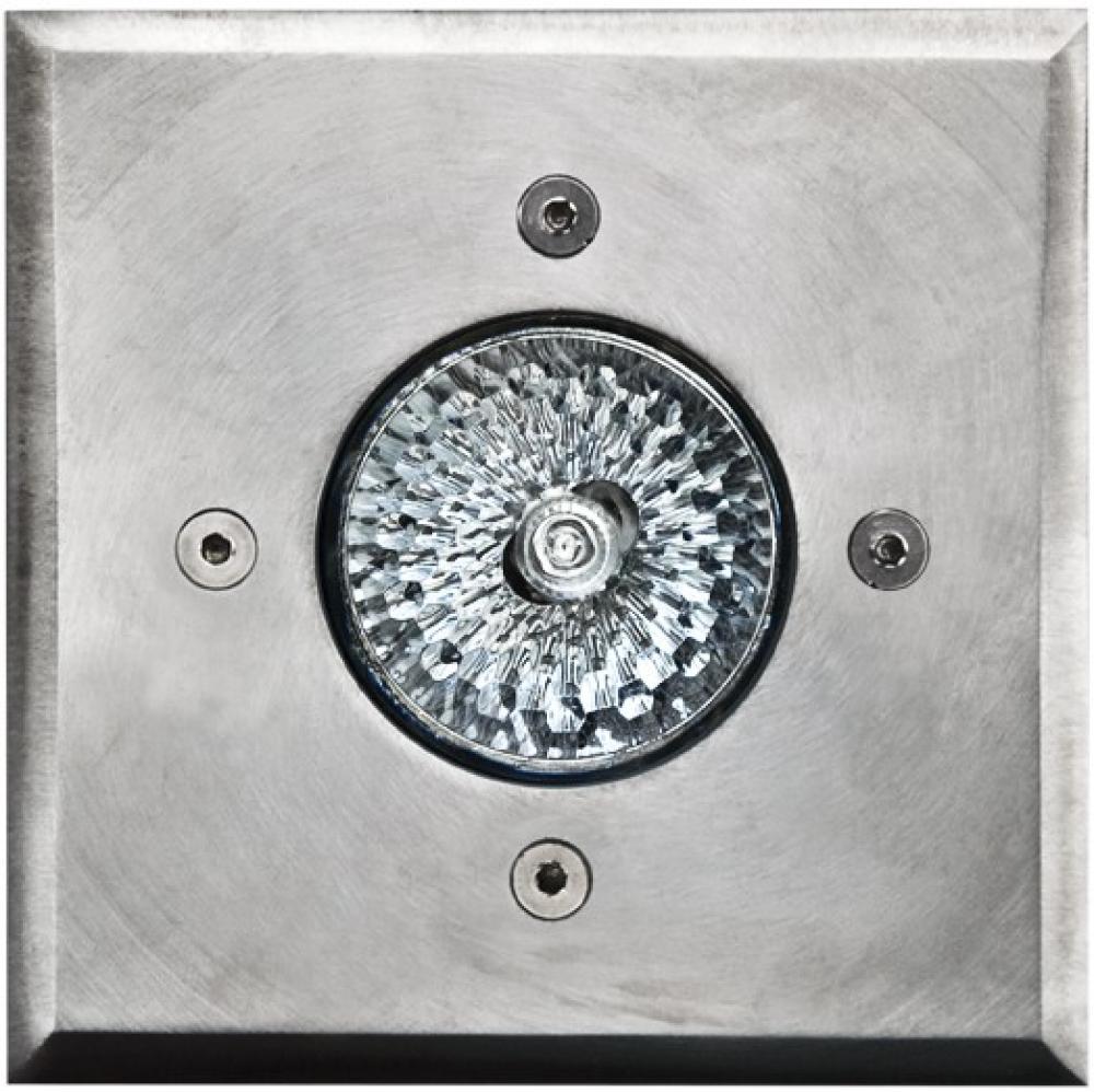 SS WELL LIGHT W/SQUARE TOP 20W MR16 12V