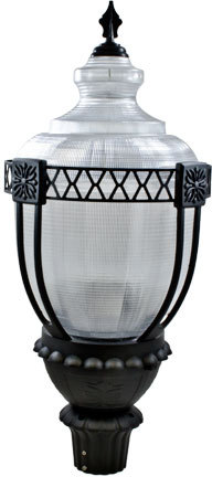 Dabmar GM660-LED120-B - CLEAR ACORN POST TOP FIX 120W LED 120V-277V