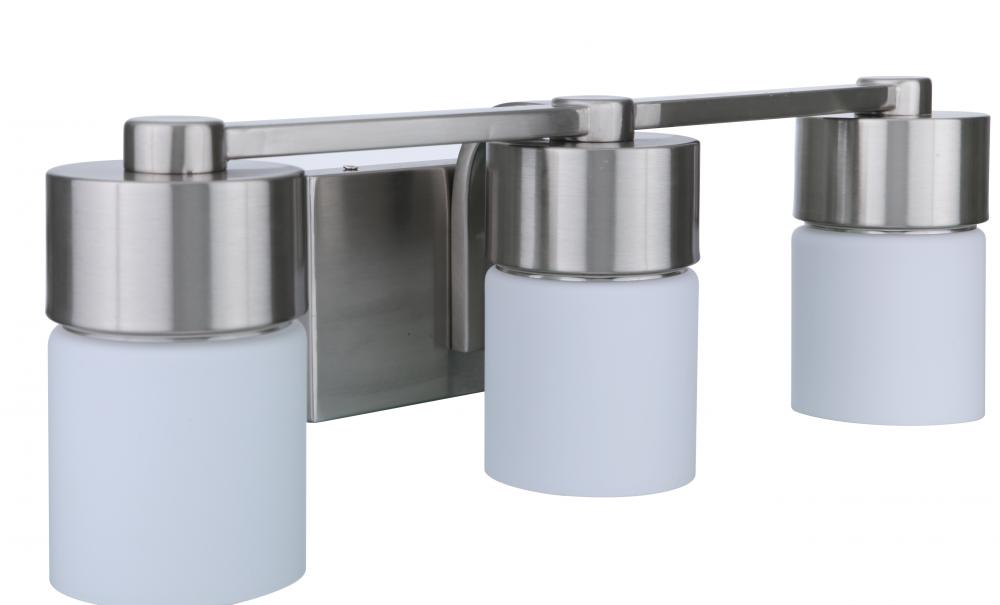 District 3 Light Vanity in Brushed Polished Nickel