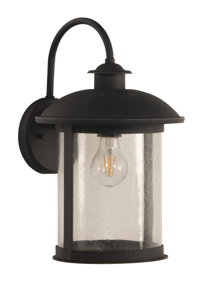 O'Fallon 1 Light Medium Outdoor Wall Lantern in Dark Bronze Gilded