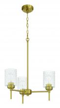 Craftmade 60523-SB - Claire 3 Light Chandelier in Satin Brass