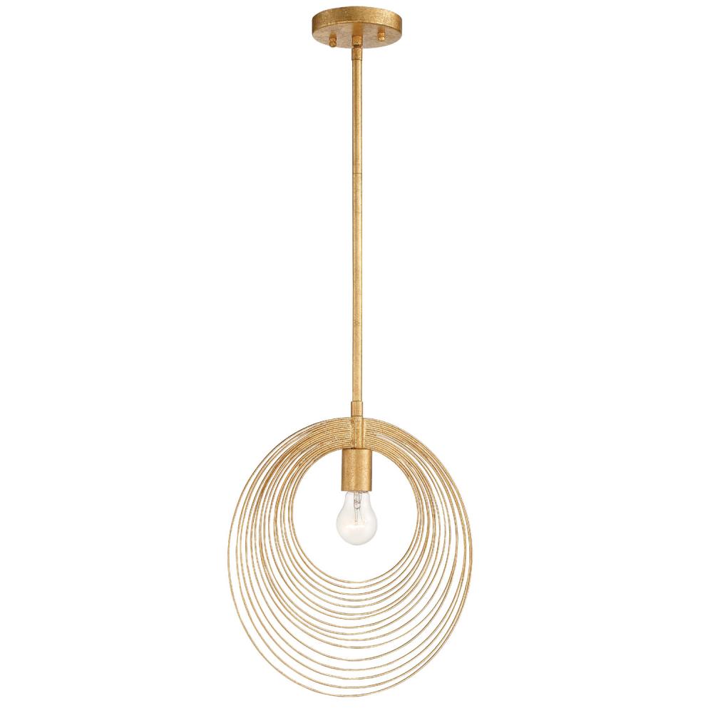 Doral 1 Light Renaissance Gold Mini Pendant