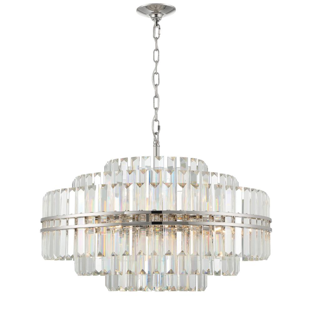 Hayes 16 Light Polished Nickel Chandelier