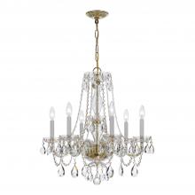 Crystorama 5086-PB-CL-S - Traditional Crystal 23'' Swarovski Strass Crystal Polished Brass Chandelier