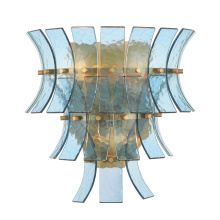 Crystorama ABI-2002-AG-BL - Abigail 3 Light Aged Brass Sconce