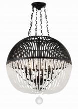 Crystorama DUV-626-MK - Duval 21'' Matte Black Pendant