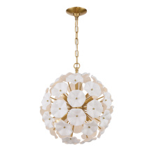 Crystorama ESM-4005-AG-WH - Esme 18.25'' Aged Brass Chandelier