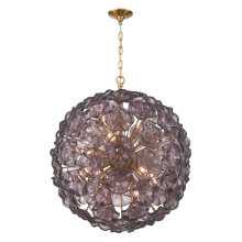 Crystorama ESM-4009-AG-SM - Esme 28'' Aged Brass Chandelier