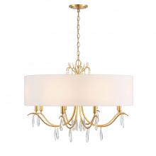 Crystorama ROL-18808-GA - Rollins 8 Light Antique Gold Chandelier