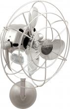 Matthews Fan Company MP-BN-MTL-DAMP - Michelle Parede - Directional Wall Fan - Brushed Nickel Finish - Metal Blades