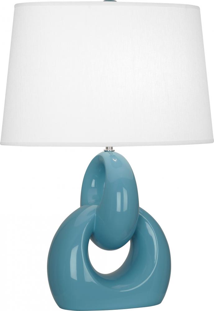 Steel Blue Fusion Table Lamp