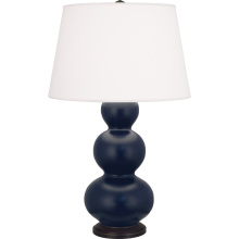 Robert Abbey MMB41 - Matte Midnight Blue Triple Gourd Table Lamp
