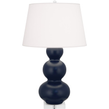 Robert Abbey MMB43 - Matte Midnight Blue Triple Gourd Table Lamp