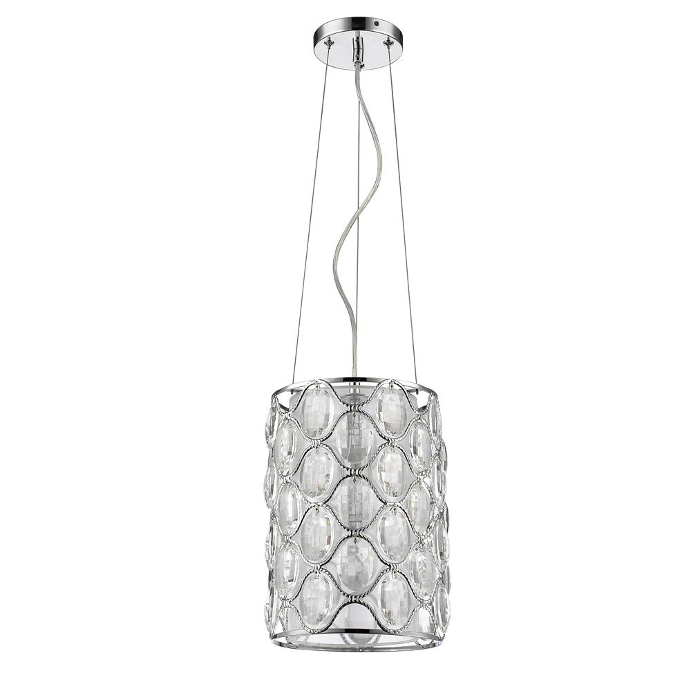 Isabella Indoor 1-Light Pendant W/Crystal In Polished Nickel