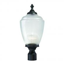 Acclaim Lighting 5367BK/CL - Acorn Collection Post-Mount 1-Light Outdoor Matte Black Light Fixture