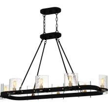 Quoizel GLC842MBK - Gloucester 8-Light Matte Black Linear Chandelier