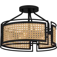 Quoizel PYA1714MBK - Priya 3-Light Matte Black Semi-Flush Mount Light
