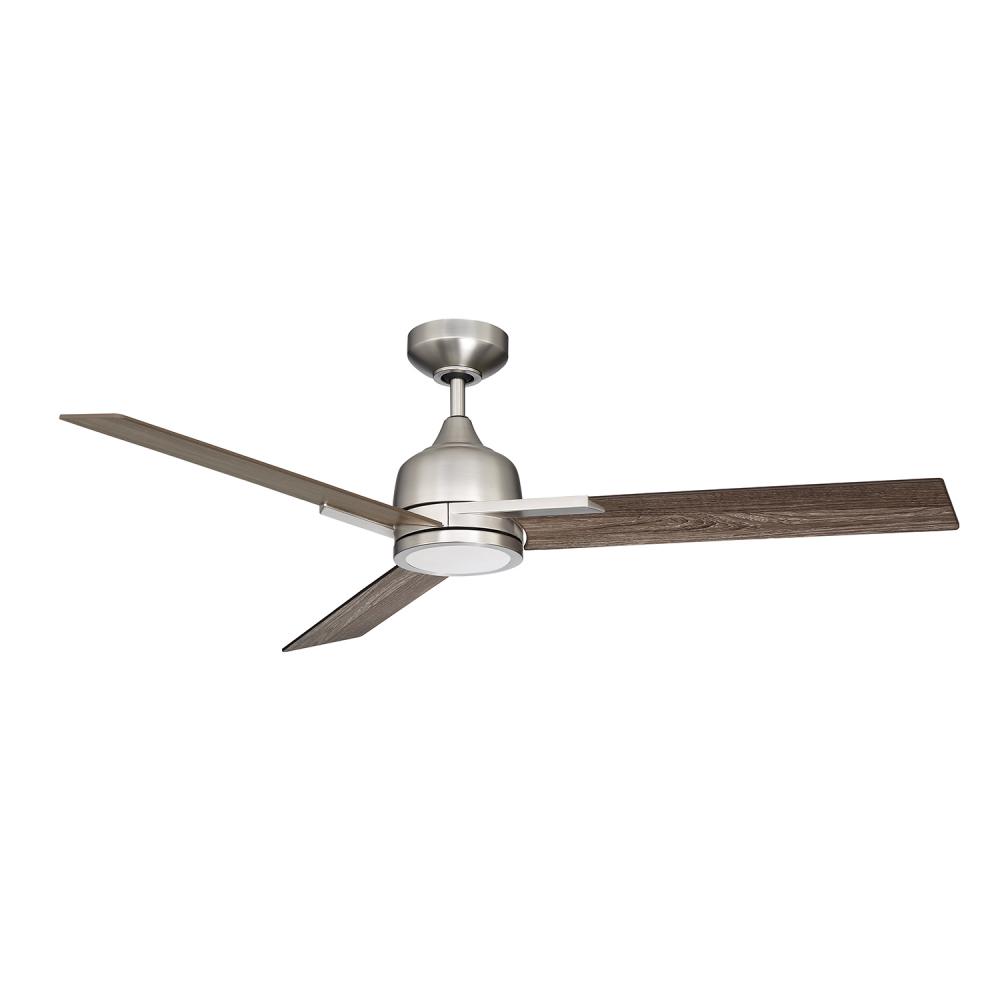 TRITON 52 in. LED Satin Nickel Ceiling Fan