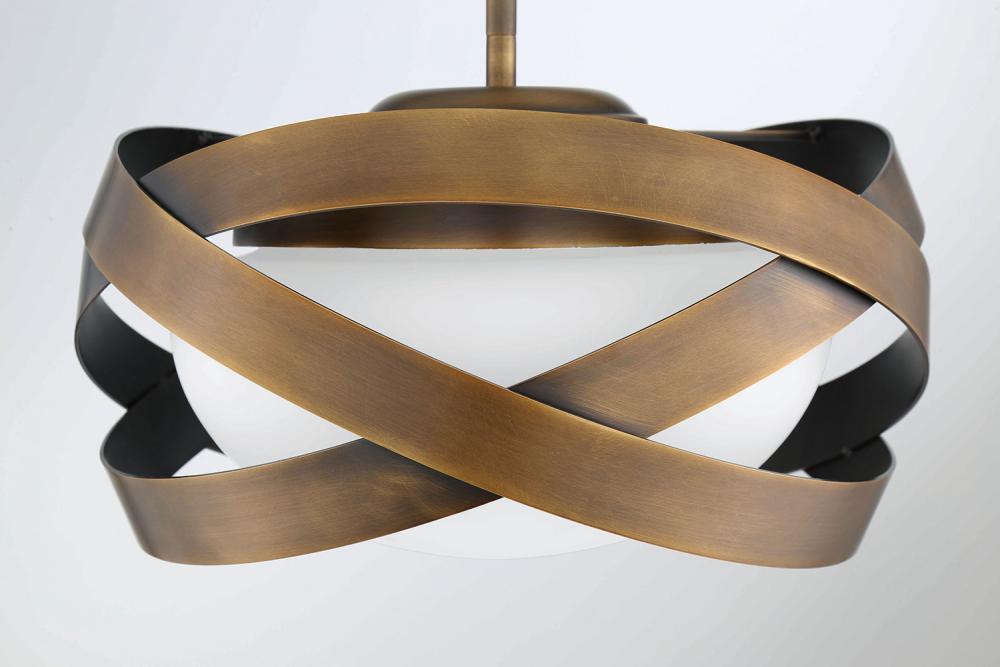 SATURN 1-Light Brass Pendant