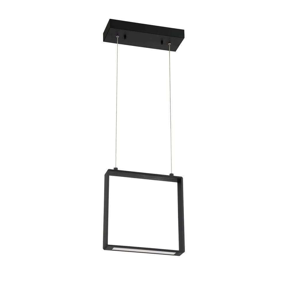 QUADRON 1-Light Black LED Pendant - Medium