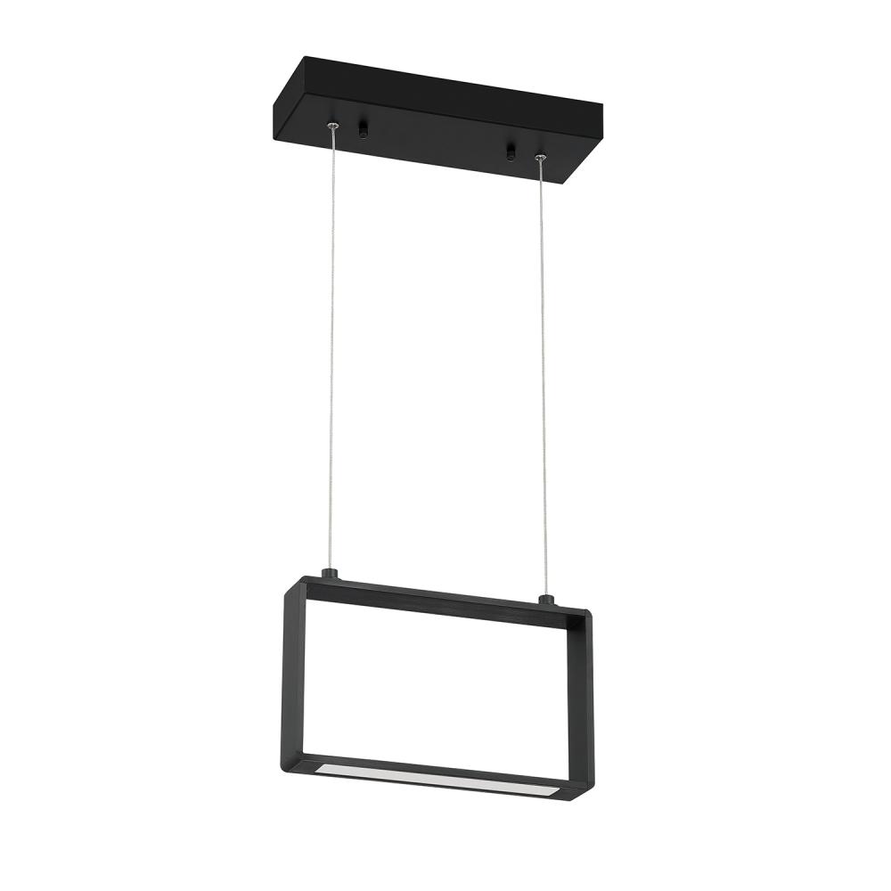 QUADRON 1-Light Black LED Pendant - Small