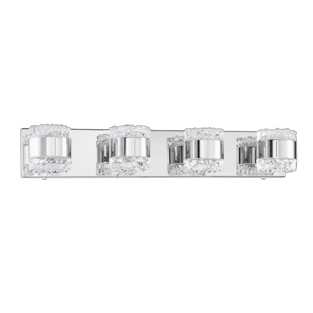 BAZIL 4-Light Chrome Vanity Light