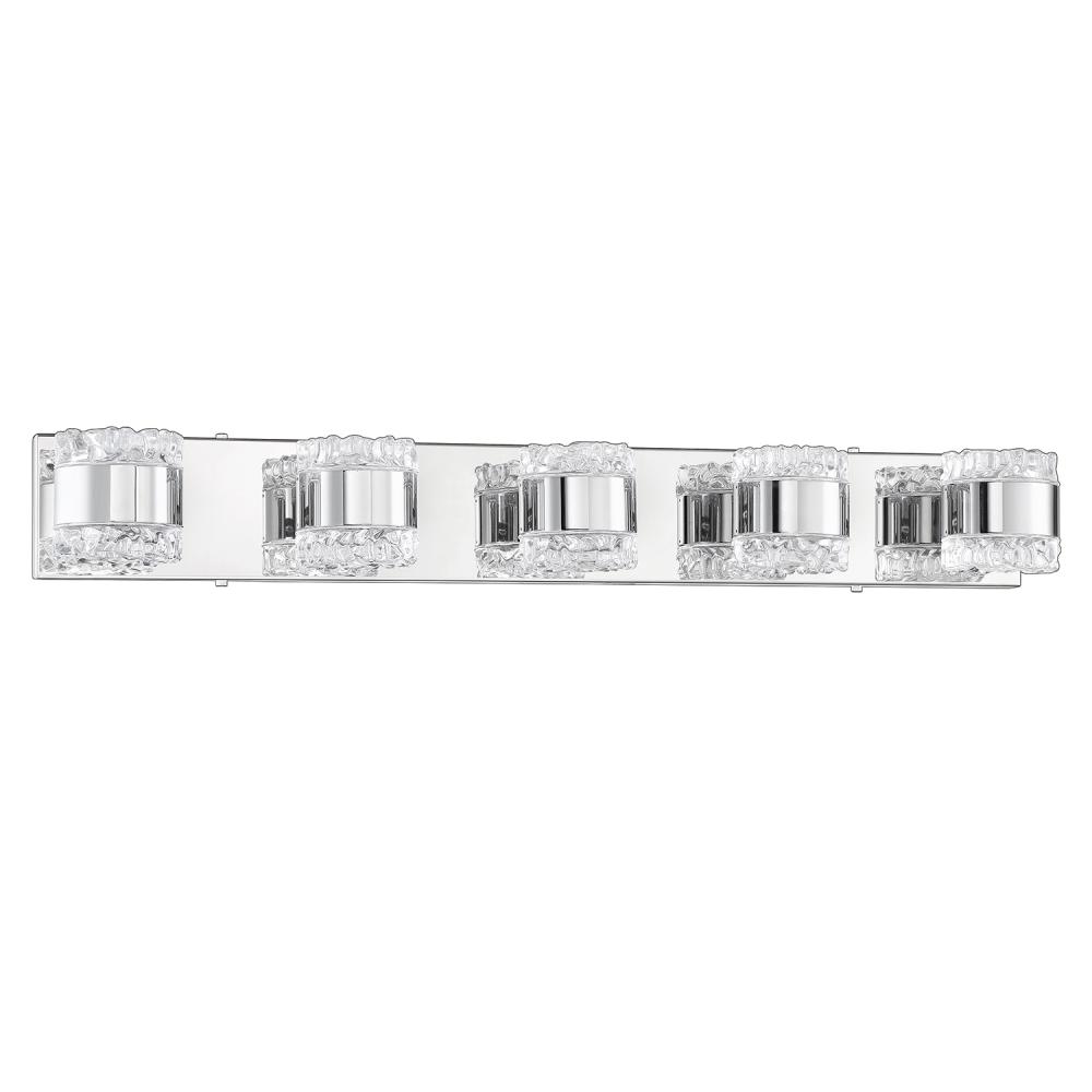 BAZIL 5-Light Chrome Vanity Light